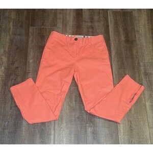 BODEN Womens Coral Classic Chino Pants W/ Zipper Ankle Mid Rise SZ US 4R UK 8R